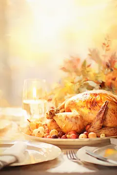 食品餐桌画作感恩节插画图片