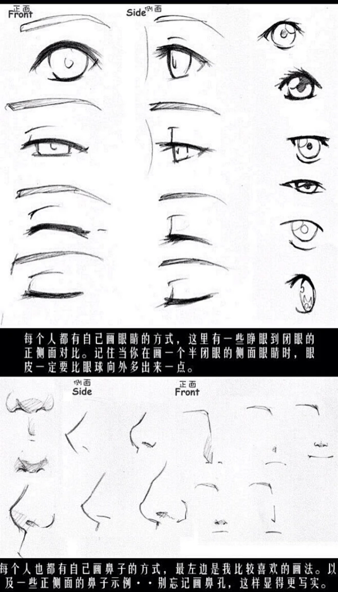 五官绘画参考-花瓣网