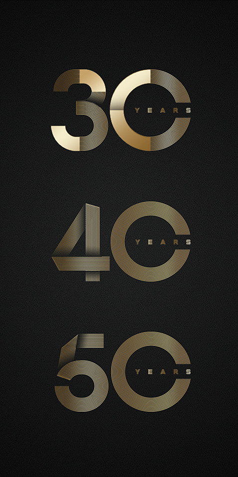 30、40、50周年 黑金素材