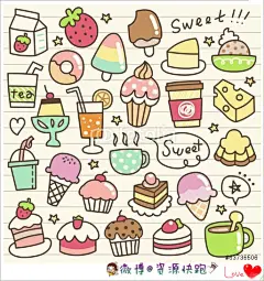 【手绘手帐漫画素材】#资源分享# #手帐# #简笔画# 日本插画系列