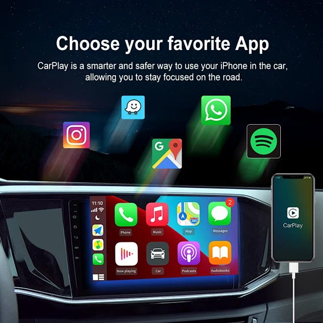 Wireless Apple CarPlay Adapter for Factory Wired CarPlay Cars ...