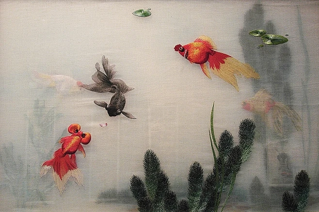 刺绣内的花瓣采集图片-海蓝蓝.天蓝蓝