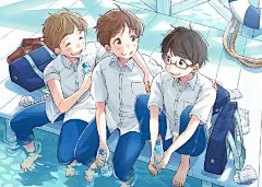#插画欣赏# 这就是青梅竹马？
by 画师：佳奈 ​​​​