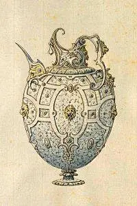 文艺复兴时期金银器，彩铅作品CCI中国动漫插画@北坤人素材