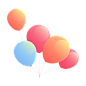 手绘卡通飘浮金气球热气球PNG免抠透明背景装饰图案元素PS素材