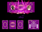 紫色加金色主题婚礼舞台背景设计欧式婚礼效果图签到展示LED大屏-淘宝网