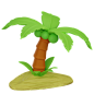 Coconut Tree 3D Illustration