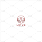 circle lotus logo template design