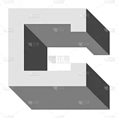 灰色,色彩鲜艳,三维图形,英文字母c,文字,矢量,数字,字体,外立面,顶部
