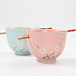 陶瓷面碗 送筷子 日式纳川情侣碗 和风对碗创意碗套装 送礼佳品-淘宝网