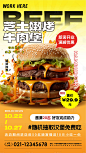 汉堡美食促销海报-源文件