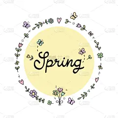 春天,花环,可爱的,请柬,贺卡,边框,简单,郁金香,爱,画画