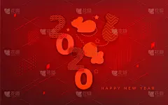 几何形状,抽象,红色,新年前夕,华丽的,单词,暗色,信函,问候