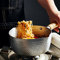 云纹山居日式雪平锅宿舍家用创意煮饭小锅多功能泡面锅可明火加热