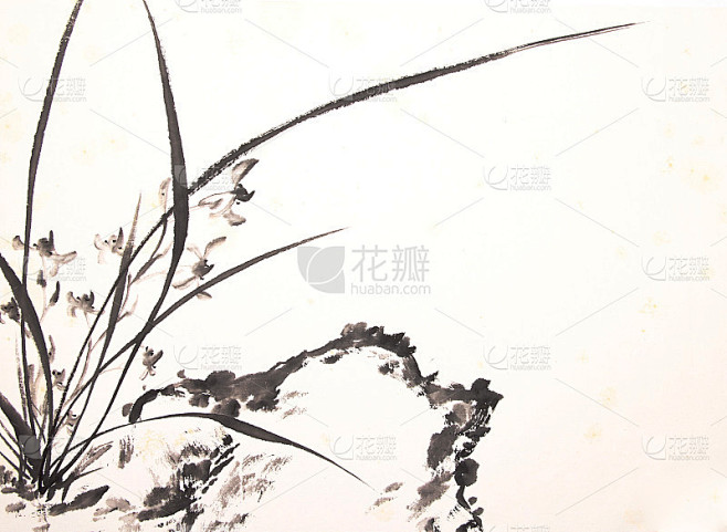 中国传统的墨兰画