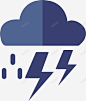 雷电天气图标 闪电图标 雨滴 雷雨 UI图标 设计图片 免费下载 页面网页 平面电商 创意素材