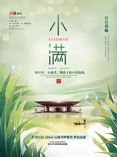 创意大气小满节气海报