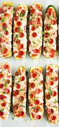 Zucchini Pizza Boats - My entire family LOVED these (picky eaters included)! Healthier than pizza, so easy to make and completely delicious!! A regular for sure.: 