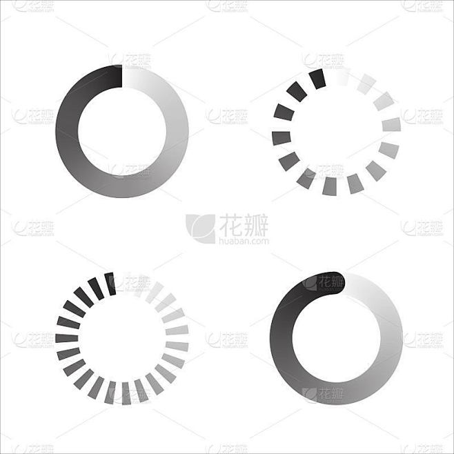 加载矢量图标设计插图素材-花瓣网
