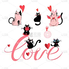 猫,白色背景,宠物,白色,创造力,表格,粉色,布置,收集