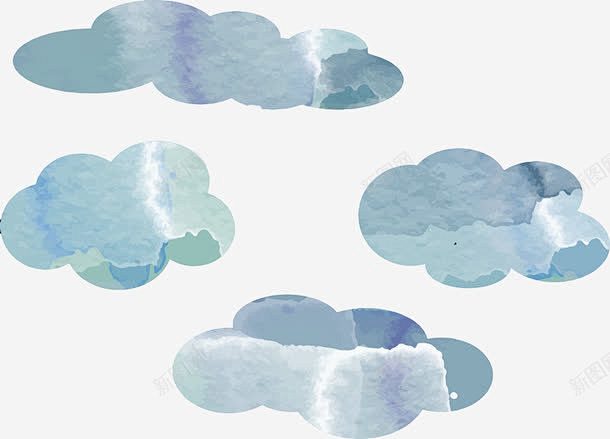 水墨云朵装饰 设计图片 免费下载 页面网...