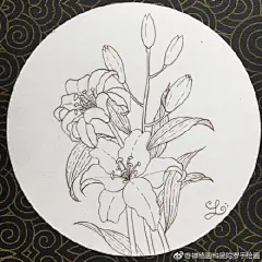 小清新花卉线稿  世界艺术  绘画
