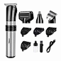 Hair Clipper Electric Beard Shaver Nose Ear Hair Trimmer cutter For home use USB rechargeable Washable 3/6/9/12 mm Adjust portable