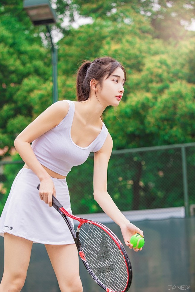 校园运动装网球美女(3)__清纯美女_美...