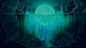 General 1920x1080 Derek Rudy Moon digital art blue sea underwater artwork divers
