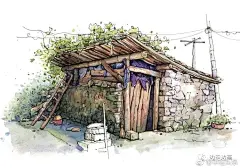 O边走边画·走进文成系列：“用心绘画，记录生活... 边走边画手绘钢笔画马克笔艺术美学@夏克梁的微博  @欧阳贝 ​​​​