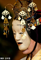 Noh 能  | shows how mask is worn accentuating the 'high brow' look.