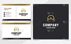 奢侈字母O与抽象皇冠标志模板