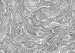 抽象的素描装饰涂鸦手绘民族图案
