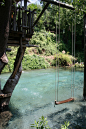 Swimming pool made to look like a pond. Yes PLEASE! | All'Aperto