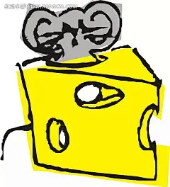 奶酪与老鼠卡通画插画|动物|动物图片|卡通动物|卡通画|卡通形象|老鼠|漫画素材|免费下载|奶酪|矢量素材|手绘