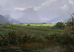 唯美科幻的色彩，超强镜头感的插画作品