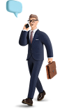 businessman walking Clipart illustration in PNG, SVG