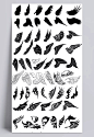 精美手绘翅膀矢量素材|黑色,手绘,绘画,翅膀,羽毛,怪兽,装饰,鸟类,矢量图,EPS格式,含JPG预览图