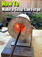 How to Make a Soup Can Forge, diy, how to, blacksmithing, knives, shtf, prepping, homesteading, melt metal,: 
