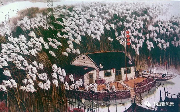 这画中的芦苇荡好美陈华民笔下的一组芦苇画真的好美