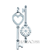 蒂芙尼 (Tiffany & Co.) Tiffany Keys系列珠宝
18K白金镶钻心形和花形钥匙吊坠