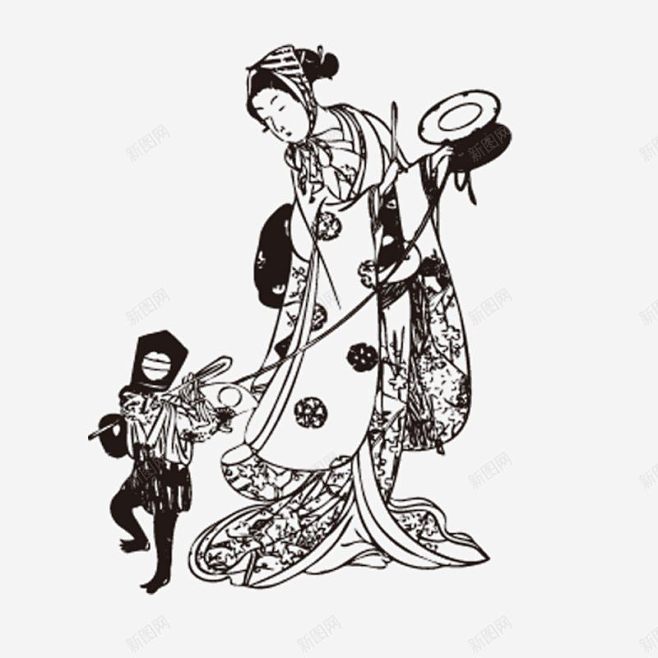 中国风祥云海浪古典复古花纹底纹复古中国风...