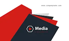 红黑撞色名片源文件