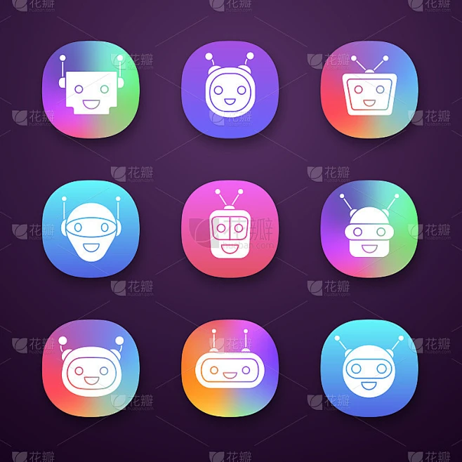 Chatbots icons素材-花瓣网