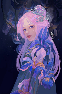 玶玶無琪采集到CG厚涂女性 头