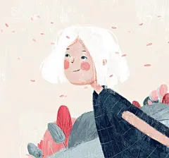 她的插画有独特的肌理与质感，冷色调也可以很温暖_画面 : 静物、景色、人物，在她的笔下都是那么温馨 也可以让我们感受到画面的温度 插画师是把自由留在画里的职业 可以说是真实的美好造就了插画师真实的灵感 或许是我…