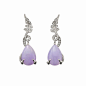 David Marshall lavender jade Dragon earrings