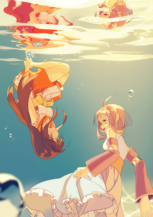 水pixiv插画水下气泡呼吸