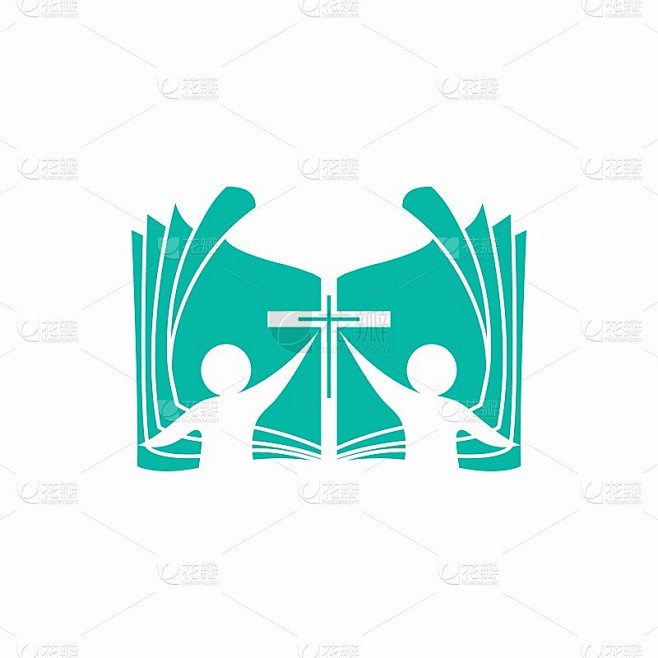 基督教的插图。教堂的标志。在基督里合一。基督的门徒。