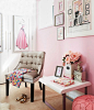 Photo: Armelle Habib | Adore Home      soft pink wall works well not to over powering .